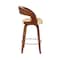 Armen Living Shelly 26" Counter Height Swivel Cream Faux Leather and Walnut Wood Bar Stool LCSHBACRWA26 - alternate 5